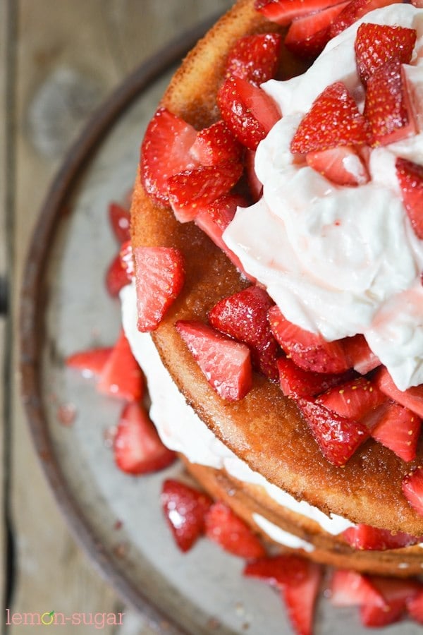 Strawberries and Cream Layer Cake