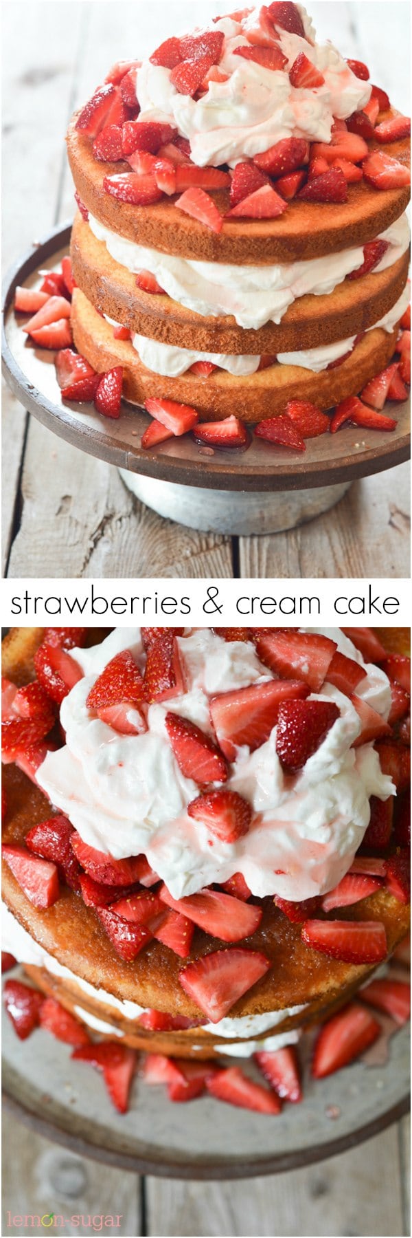 Strawberries and Cream Layer Cake