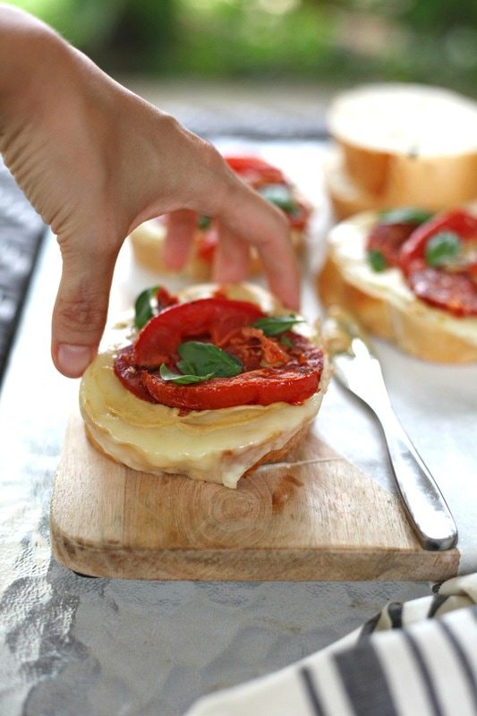 Tomato and Sausage Crostini
