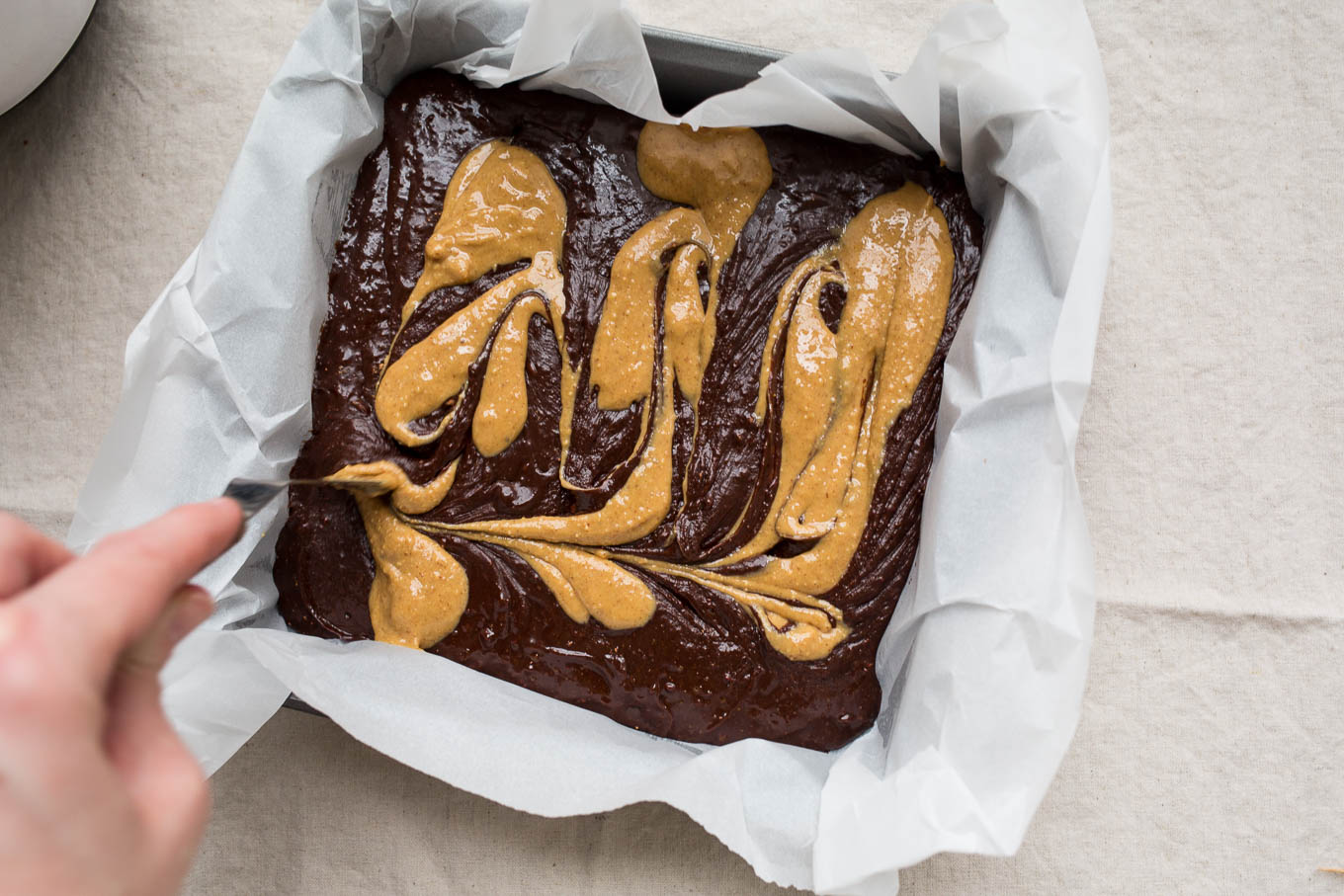 Gluten Free Peanut Butter Swirl Brownies