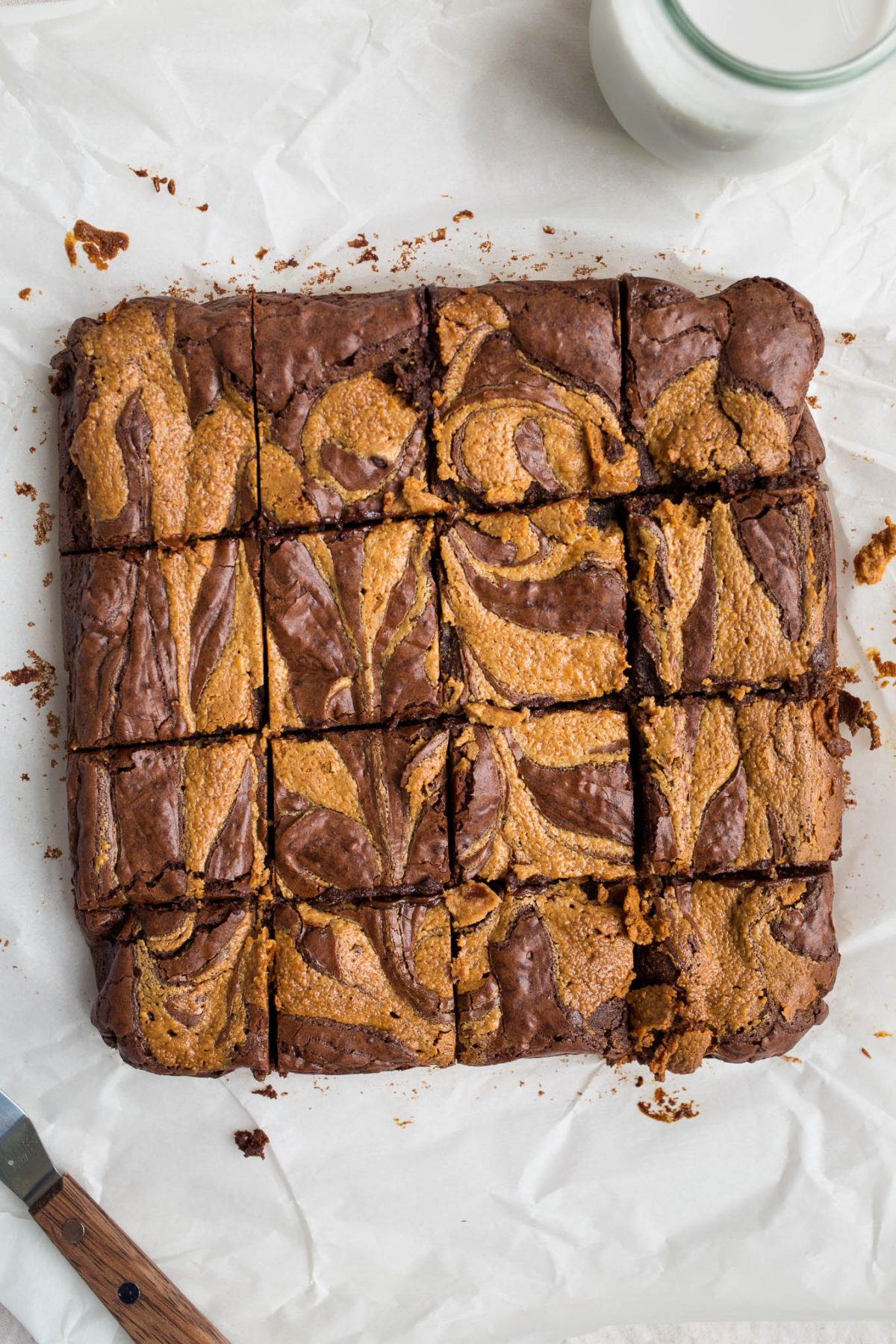 Gluten Free Peanut Butter Swirl Brownies