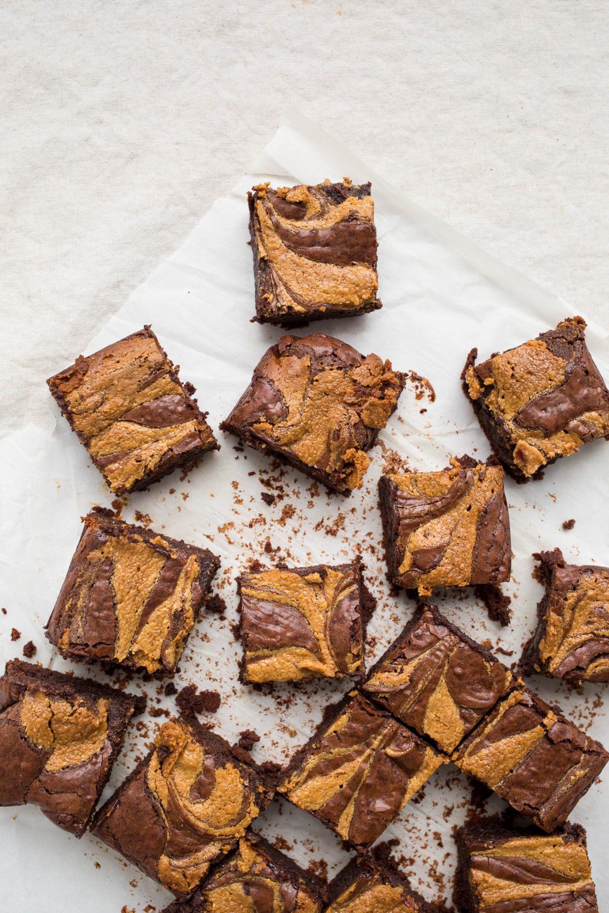 Gluten Free Peanut Butter Swirl Brownies