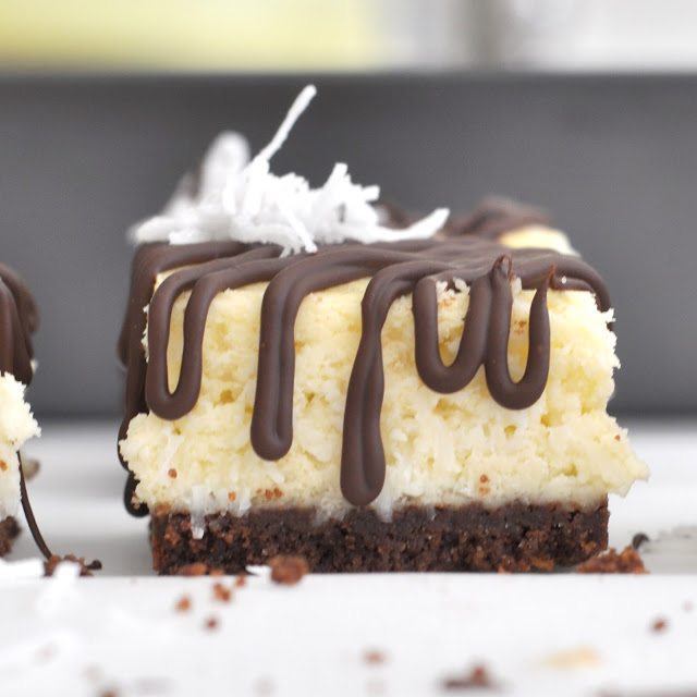 Chocolate Coconut Cheesecake Bars