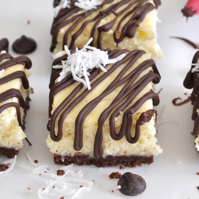 Chocolate Coconut Cheesecake Bars