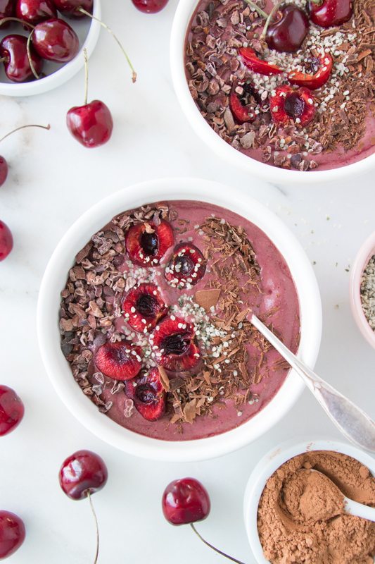 Chocolate Covered Cherry Smoothie Bowl