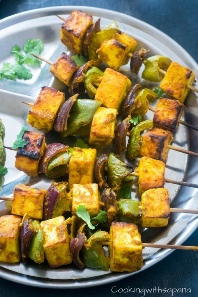 Paneer Tikka Skewers