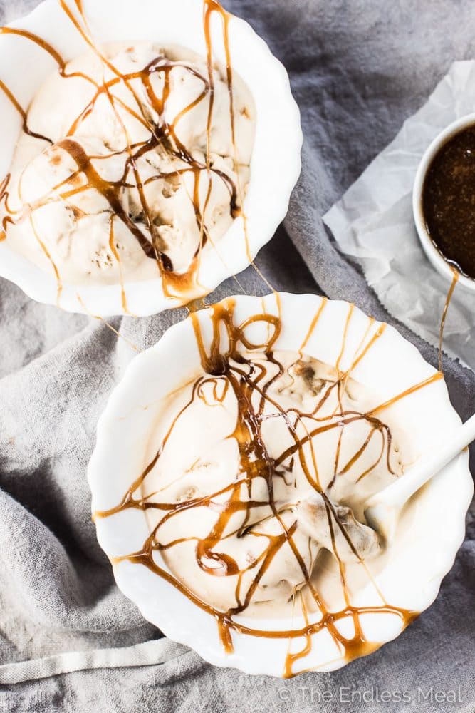 No-Churn Salted Caramel Ice Cream