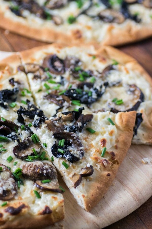 Mushroom and Truffle Cheese Flatbread