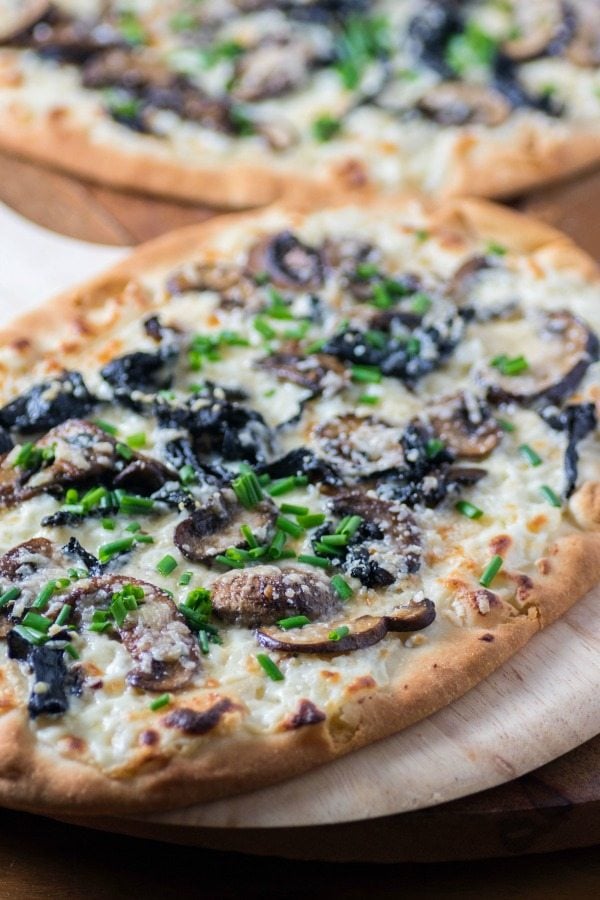 Mushroom and Truffle Cheese Flatbread