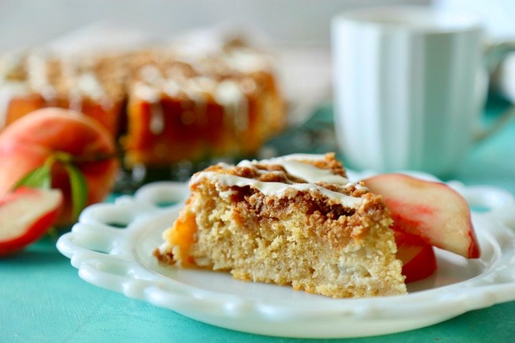 White Peach Crumb Cake