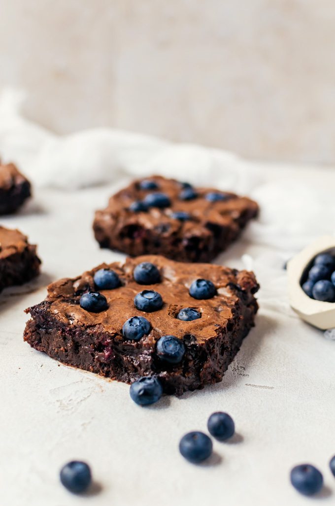 Dynamic Dessert Duo: Chocolate and Blueberry Brownies