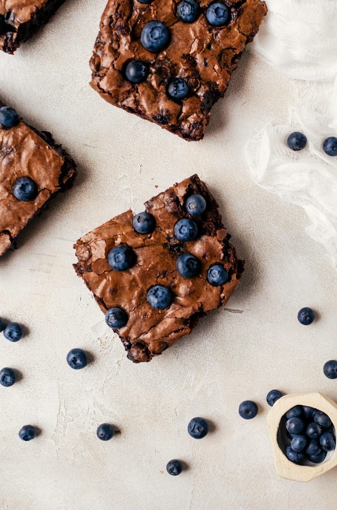 Dynamic Dessert Duo: Chocolate and Blueberry Brownies