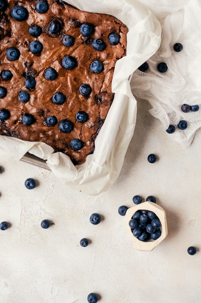 Dynamic Dessert Duo: Chocolate and Blueberry Brownies