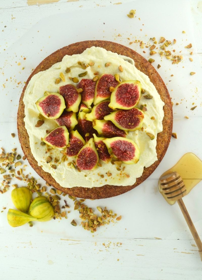 Almond Fig Cake with Whipped Mascarpone