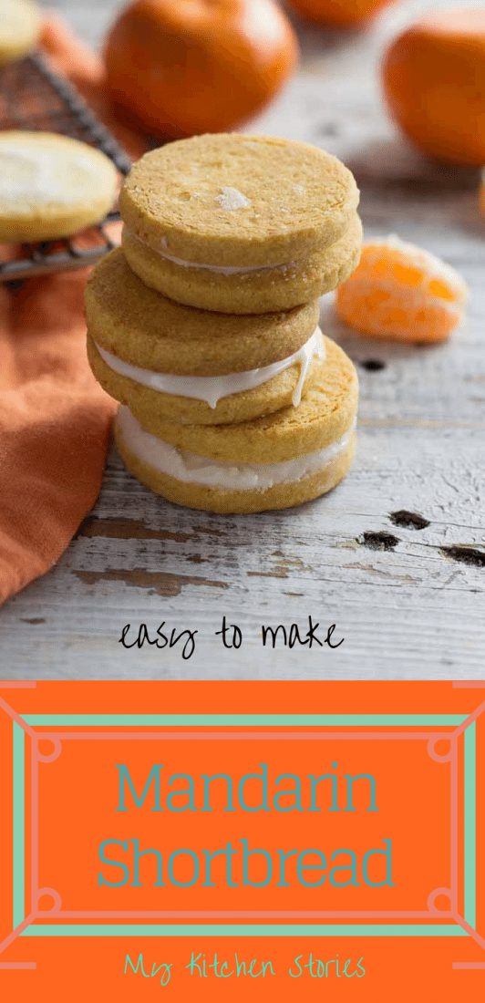 Mandarin Shortbread Cookies