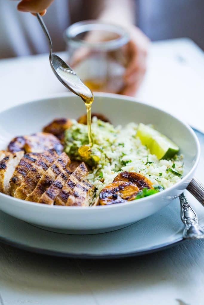 Caribbean Grilled Chicken and Plantain Bowls