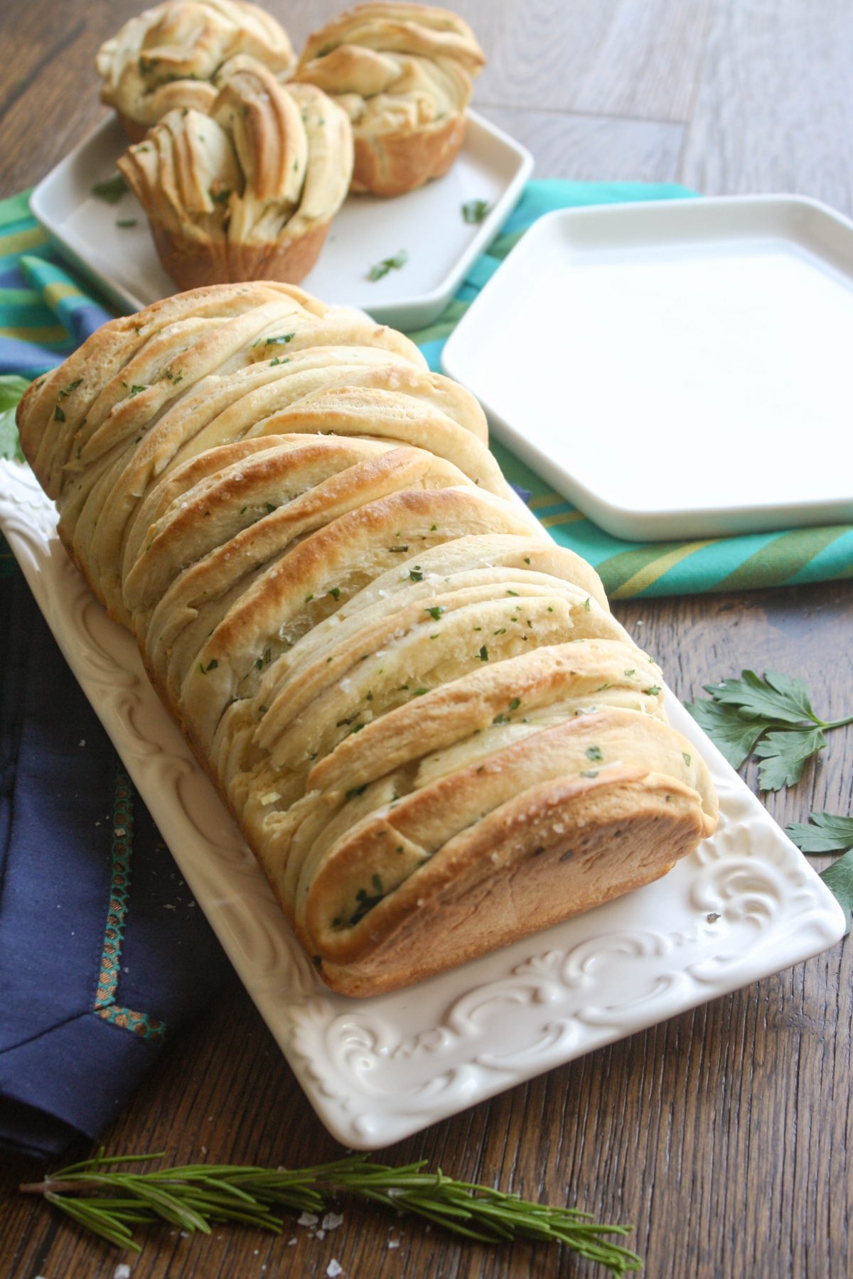 Garlic and Herb Loaded Pull-Apart Bread