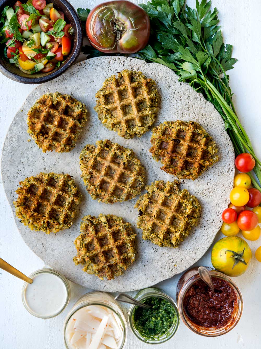 Falafel Waffles