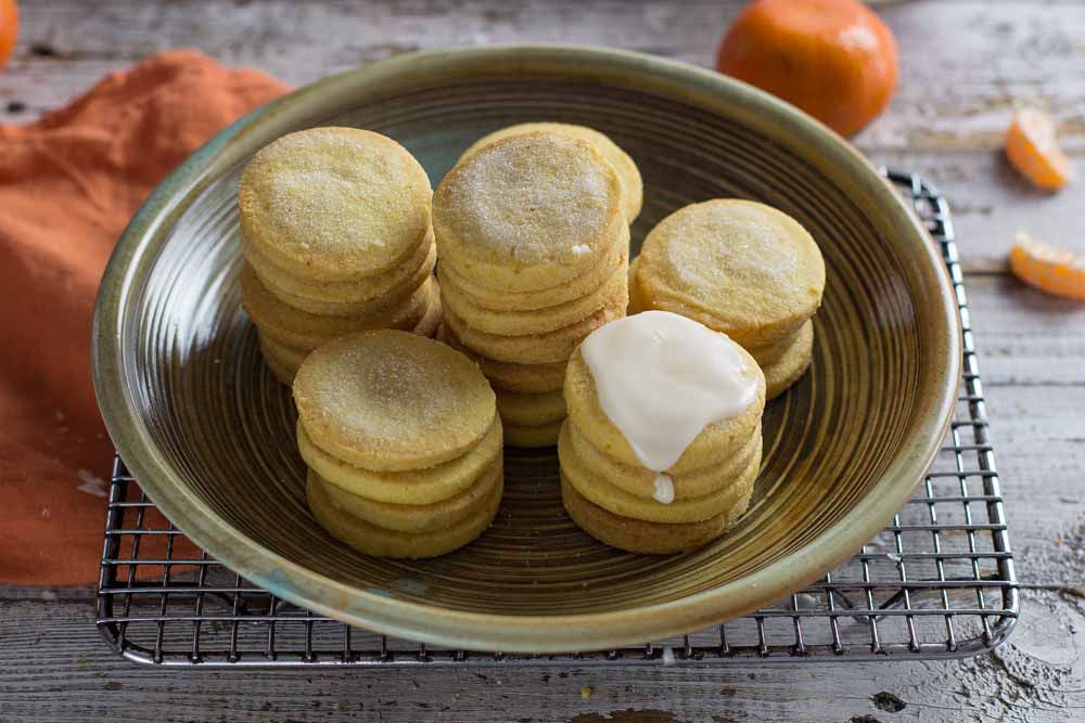 Mandarin Shortbread Cookies