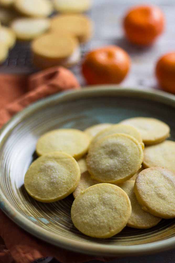 Mandarin Shortbread Cookies