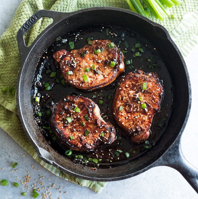 Soy and Honey Glazed Pork Chops - Honest Cooking Magazine