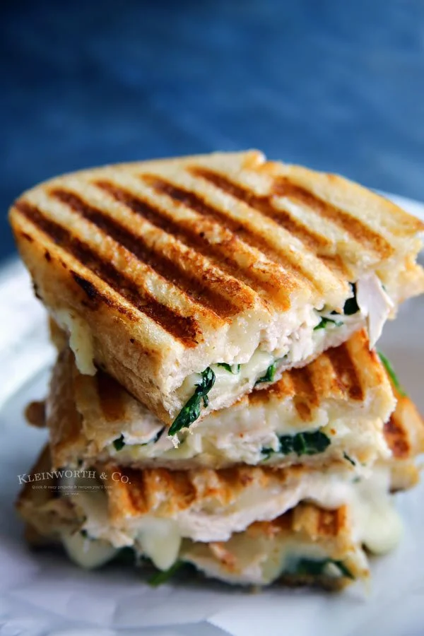 Grilled Goat Cheese Sandwich with Chicken and Spinach