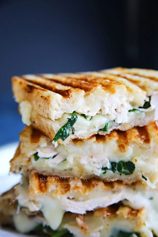 Grilled Goat Cheese Sandwich with Chicken and Spinach