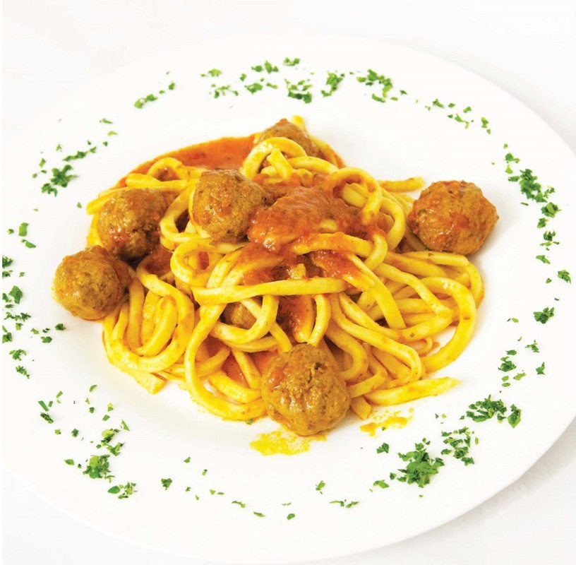 Pasta and Wild Boar Meatballs with Abruzzo Wine