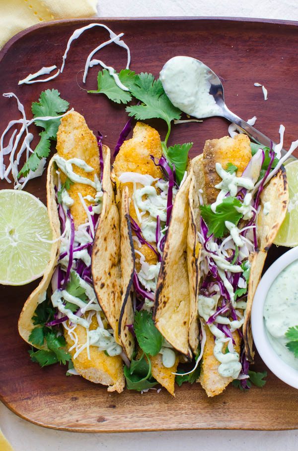 Breaded and Baked Fish Tacos