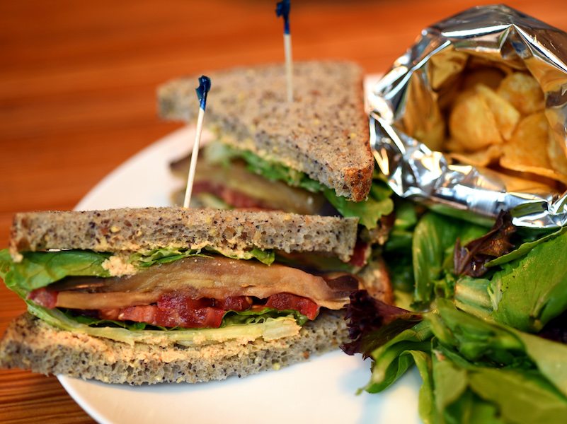 Vegan BLT with Eggplant "Bacon" and Other Vegetarian Delights