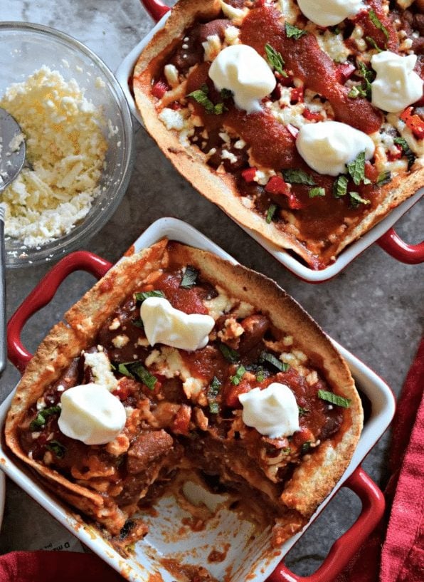 Bean Enchilada Bake