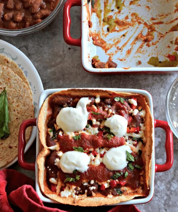 Bean Enchilada Bake