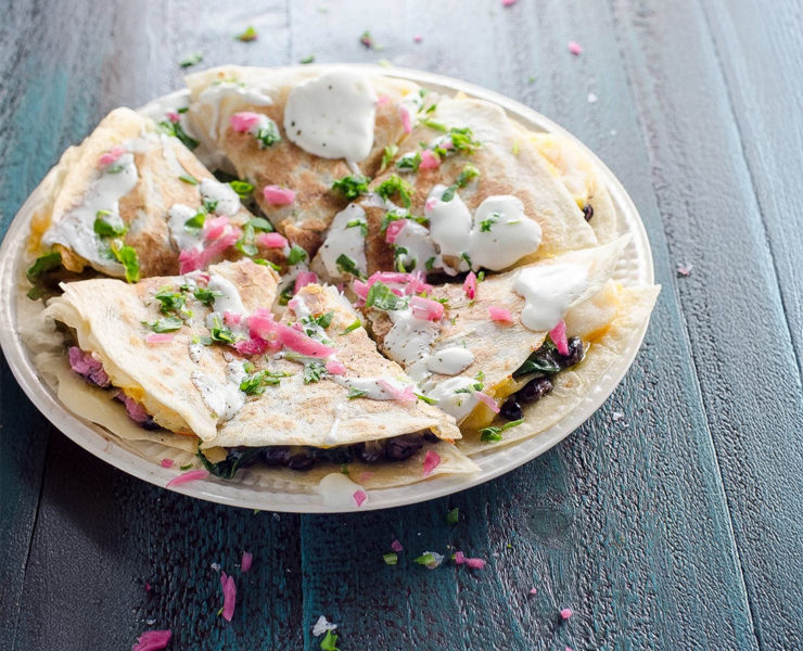 Shrimp and Black Bean Quesadillas