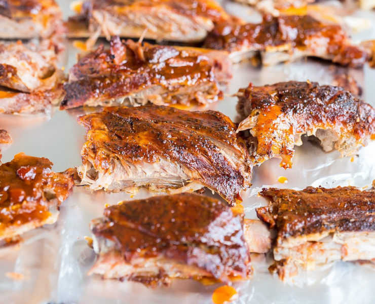 Slow Cooked Honey Bourbon BBQ Ribs