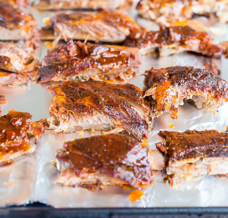 Slow Cooked Honey Bourbon BBQ Ribs