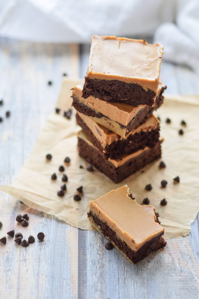 Almond Flour Brownies with Almond Butter Frosting