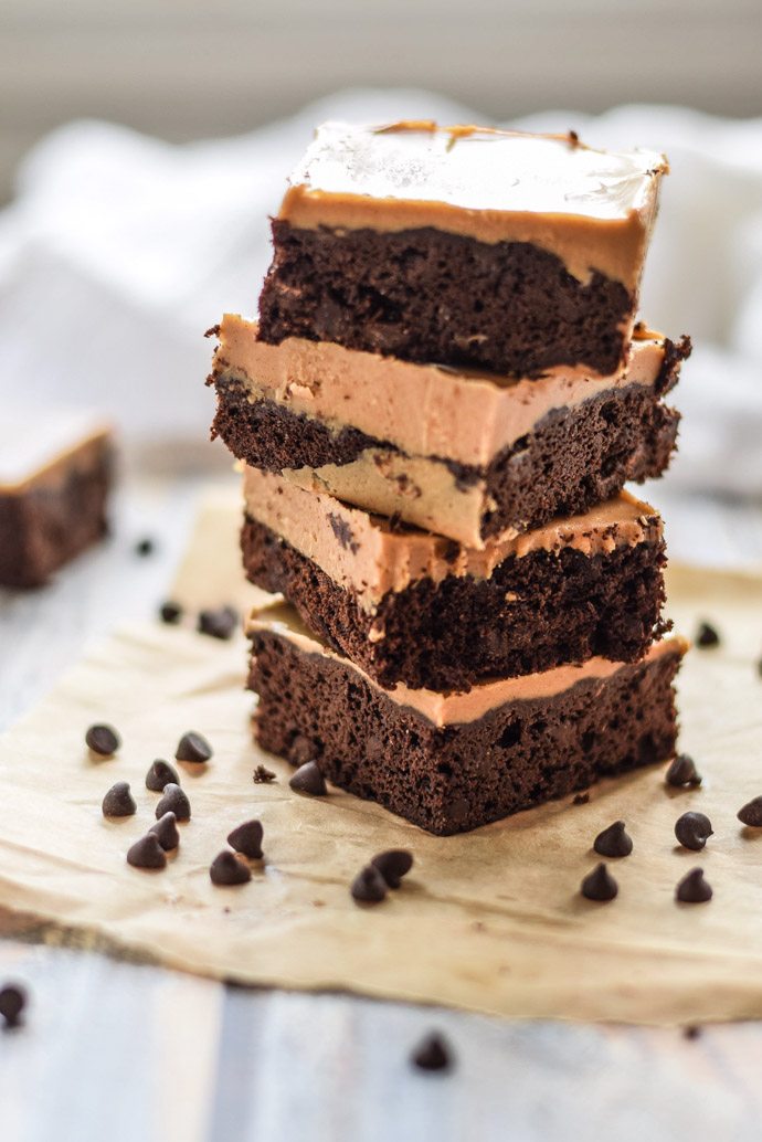 Almond Flour Brownies with Almond Butter Frosting