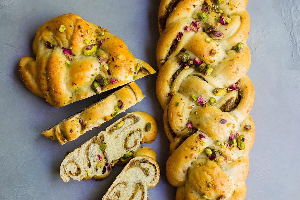 Rose, Cardamom and Date Challah