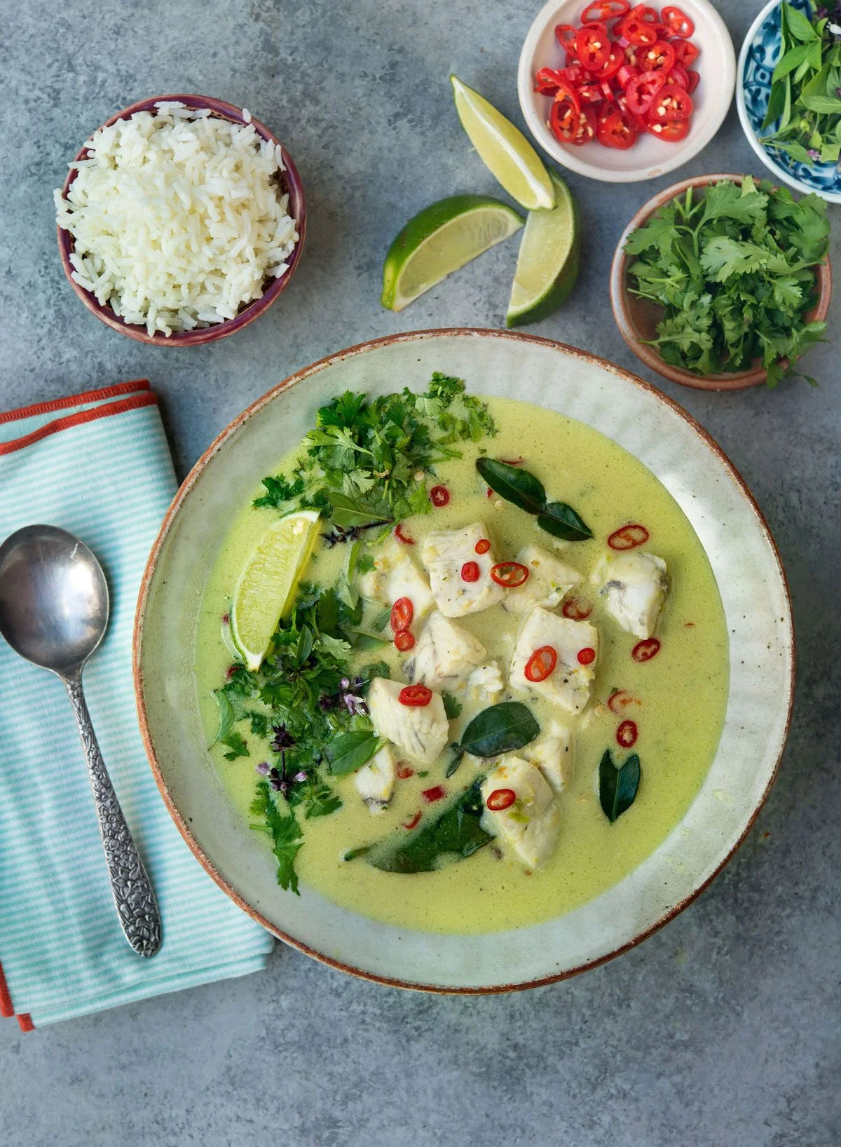 Thai Green Curry Fish Soup