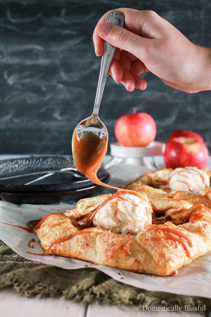 Salted Caramel Apple Galette