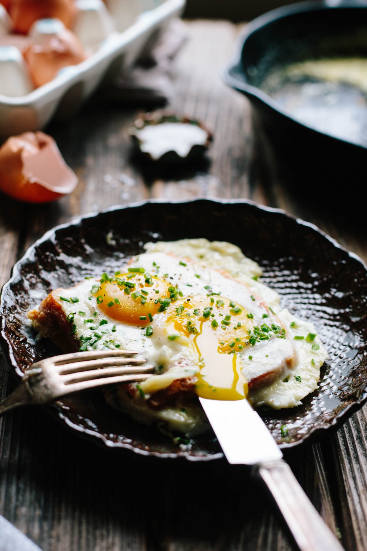 French Baked Eggs and Toast