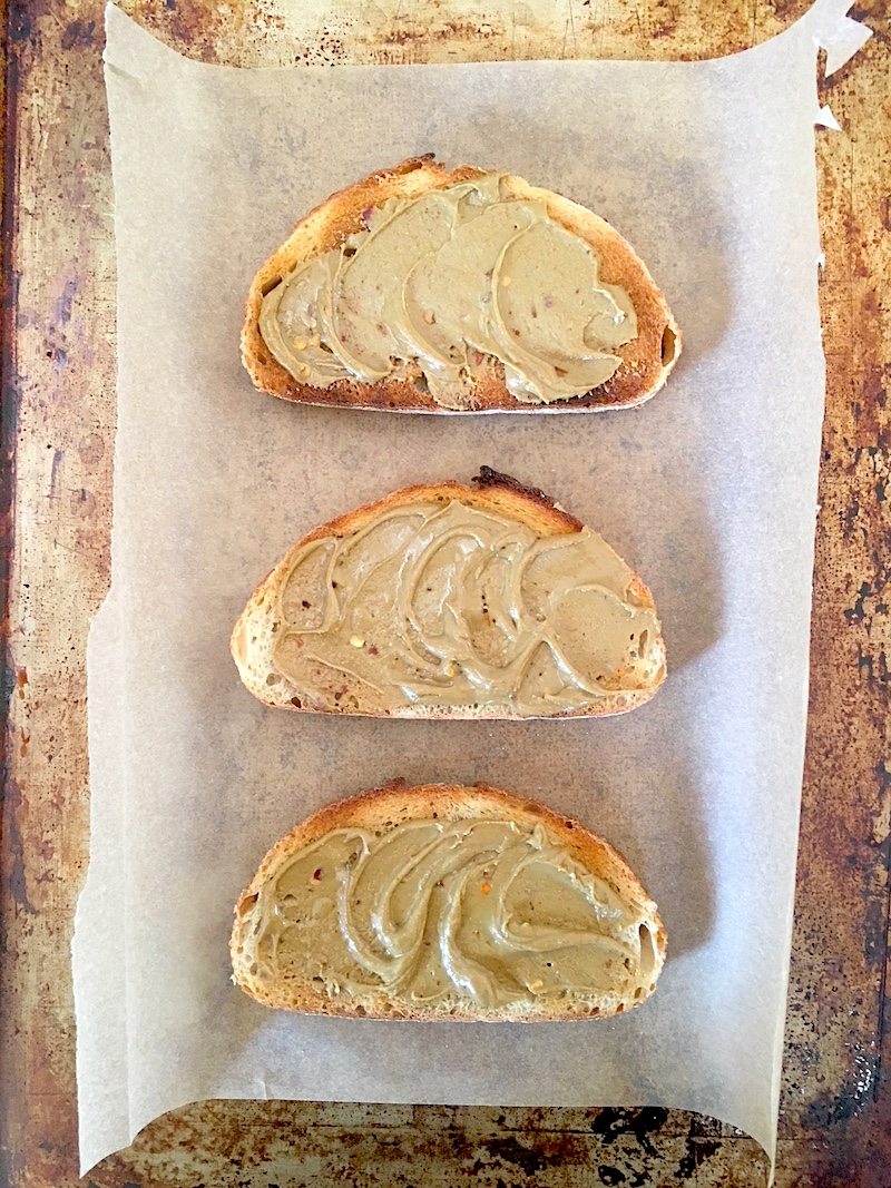 Savory Mushroom, Apple and Sunflower Toast