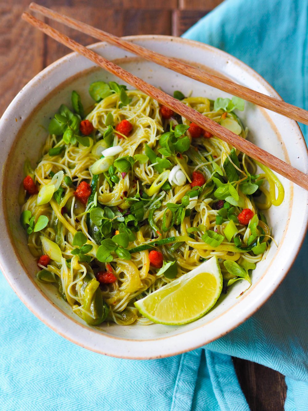 Avocado Green Curry Noodles