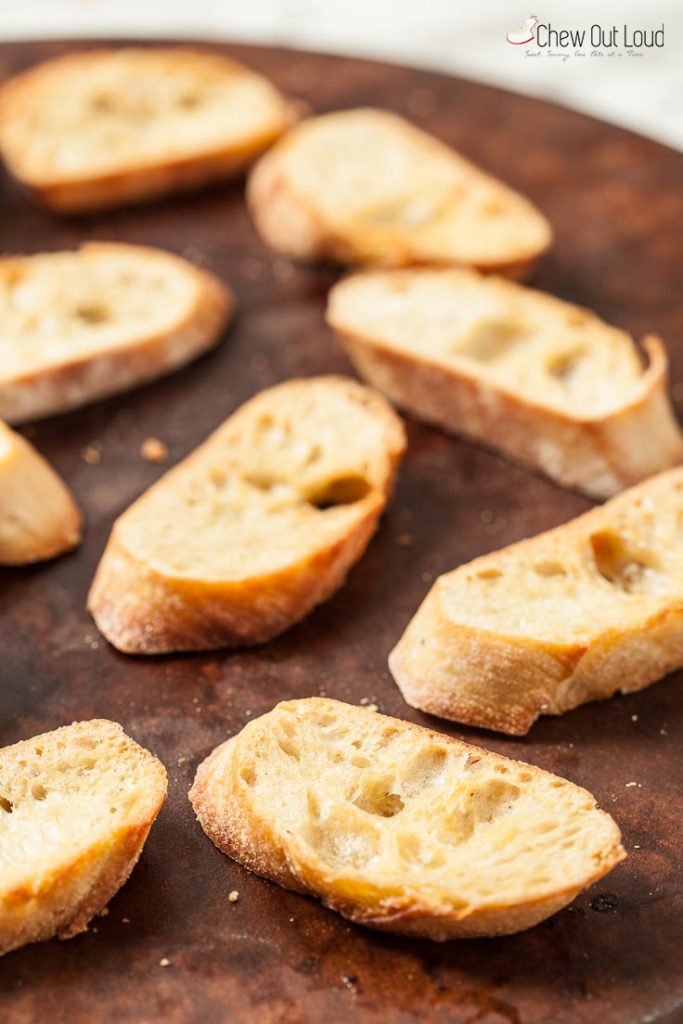 Apple, Brie and Prosciutto Crostini