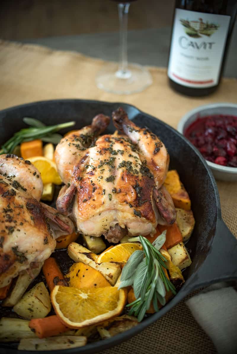 Herb Roasted Cornish Hens and Pinot Noir