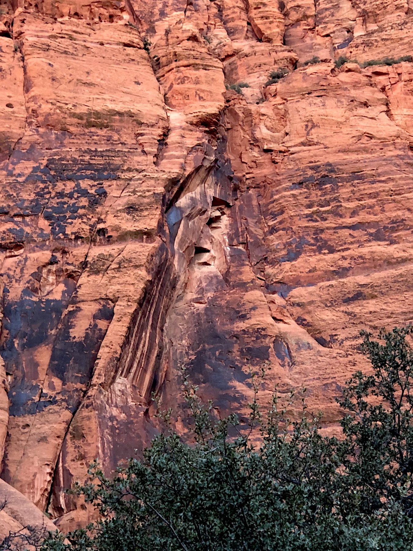 Hidden faces in the rocks