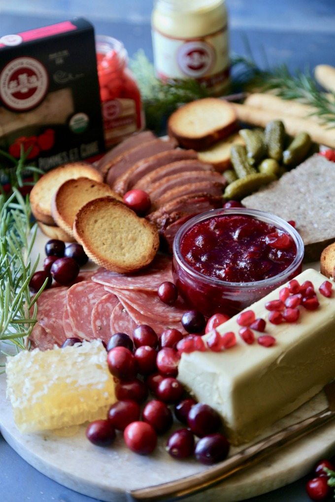 Holiday Cranberry Charcuterie Board