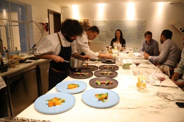 You'll always see one of the chefs working each floor. Here Nicolás is managing the top floor, where a more intimate setting of only 16 seats gives the diners a direct view of the action happening