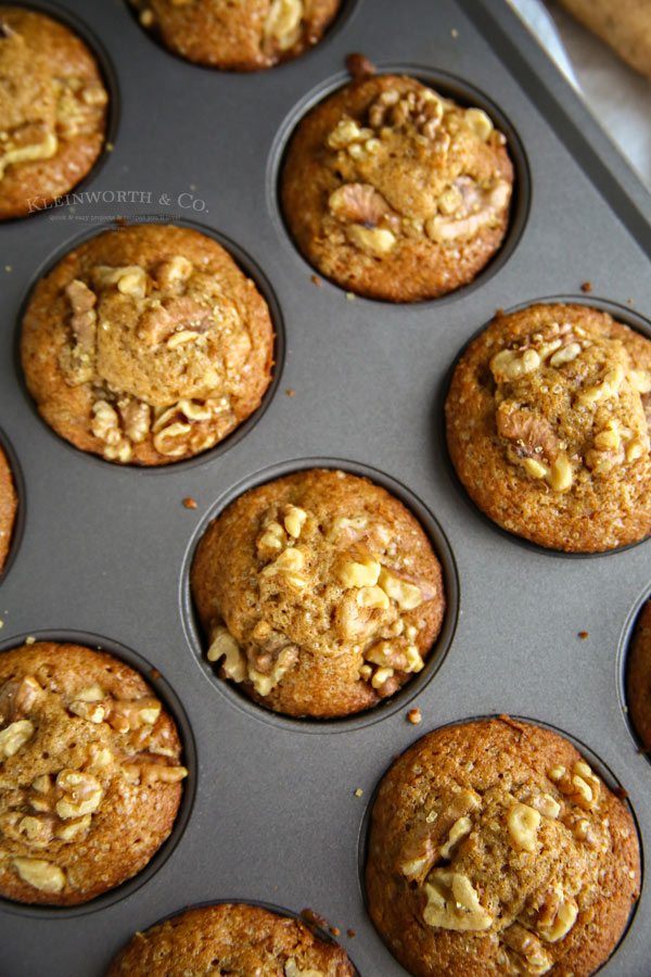 Walnut and Sweet Potato Muffins