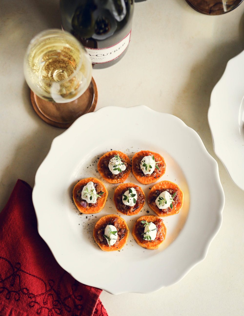 The Perfect Appetizer with Wine: Sweet Potatoes and Bacon Jam